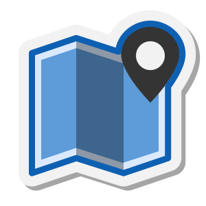 Cartoon map location